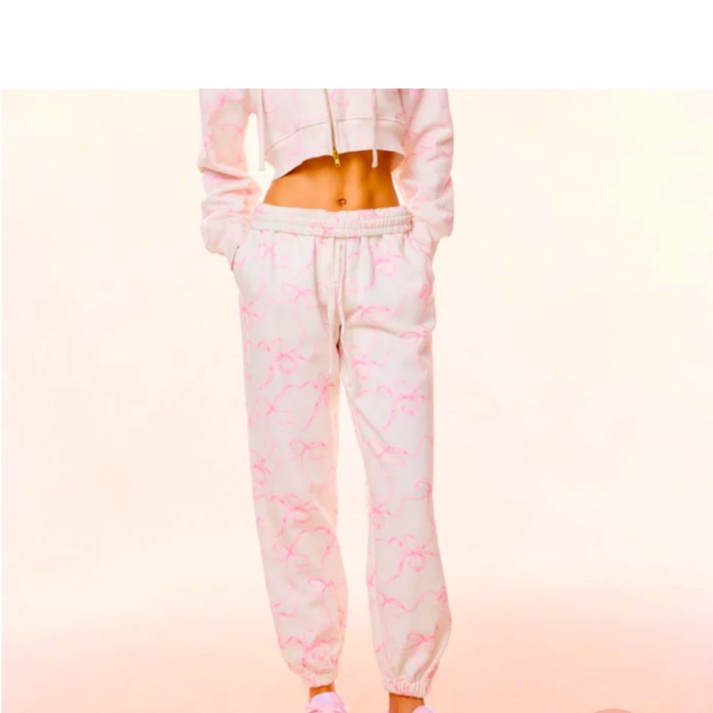 LoveShackFancy Pink Swirl Lounge Pants